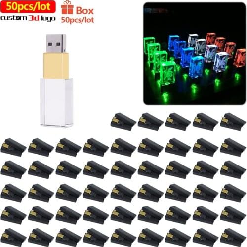 50pcs/lot Crystal Metal usb flash drive 128GB 64GB 4GB 8GB 16GB 32GB crystal creative u disk pen drive pendrive memory card disk