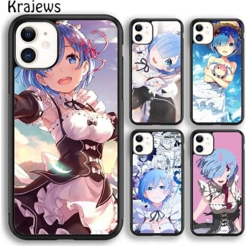 Krajews Anime Zero Rem Collage soft Phone Case Cover For iPhone 5s SE 2020 6s 7 8 plus X XS XR 11 12 mini pro max coque Shell