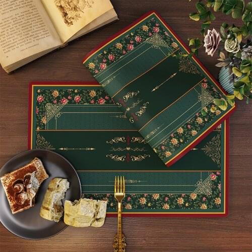 Placemats for Table Set of 4 2 Silicone Dining Table Mat Tableware Cup Coaster Pad Non-slip Heat Insulation Kitchen Waterproof