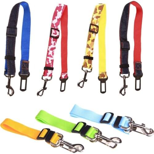 Pet Car Safety Belt Nylon Pets Dog Cat Seat Lead Leash Harness for Puppy Kitten Vehicle Security Leash 65cm Adjustable