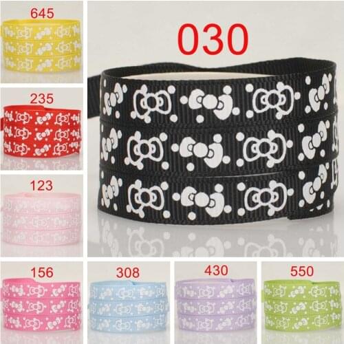 New sales 3/8" 9 mm cute bows pattern ribbon print grosgrain tape ribbon free shipping