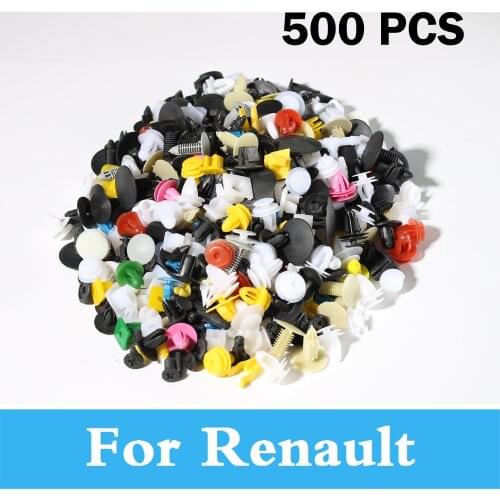 New 500pcs Mixed Car Rivet Fastener Push Door Panel Trim For Renault Megane Rs Safrane Kwid Laguna Latitude Sandero Logan Megane