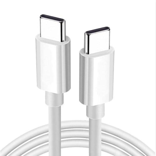 PD Dual USB Type-c Cable Quick Charge 3.0 Data Transfer USB C to Type-c USB Cable For Xiaomi Poco X3 Pro NFC F3 F2 Redmi Note 10