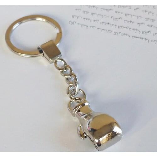 Hot Cool Metal Keychain boxing glove Key chain Car Key Ring Silver Color Key Holder Man Women Gift Jewelry wholesale 17171