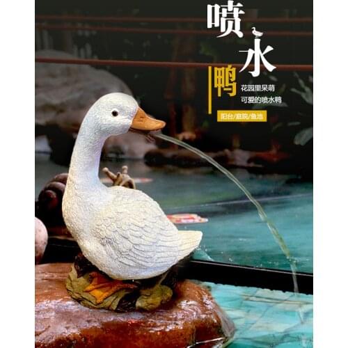 Garden Decoration Outdoor Courtyard Creative Sculpture Animal Resin Fountain duck Statue Out Door Landscape Exterior Ornament