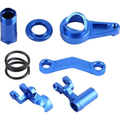 Aluminium Alloy Steering Servo Saver Complete Parts Kit for Traxxas Slash 4X4 1/10 Truck RC Car durable Steering Servo Saver