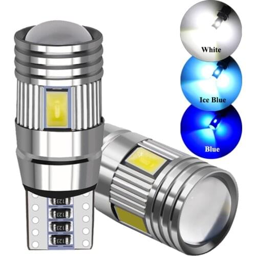 2 PCS T10 LED Bulb W5W LED Signal Light Canbus No Error 12V 5730 SMD 6500K White Car Interior Dome Wedge Side Clearance Lamp