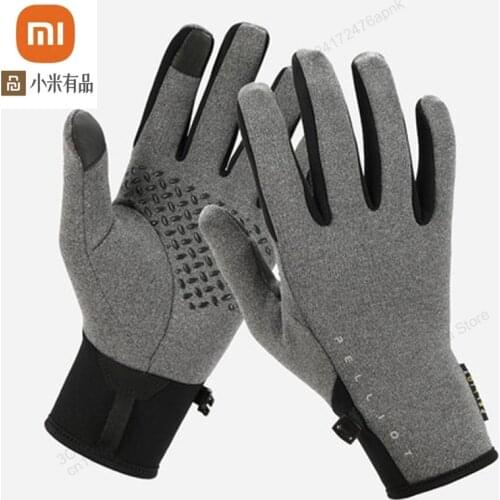 Xiaomi Outdoor riding warm fleece gloves for men and women winter running sports anti-slip touch screen plus velvet gloves