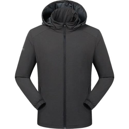 Mens plus fat XL breathable windproof solid color windbreaker spring and autumn models on all sides