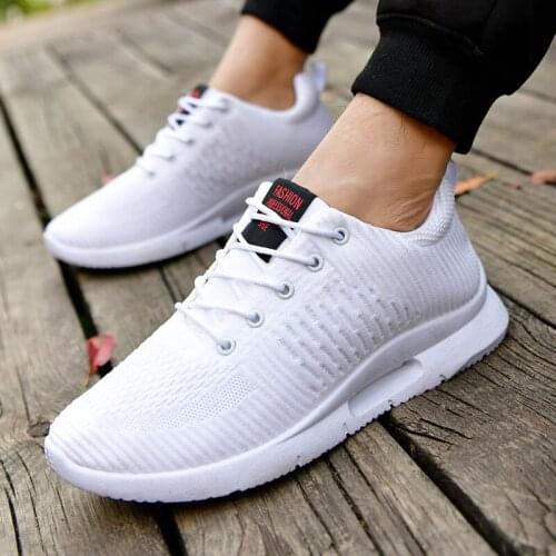 Weweya Black White Sneakers Spring Autumn Mesh Casual Shoes for Men New Trend Striped Damping Outdoor Flats High Quality Tenis