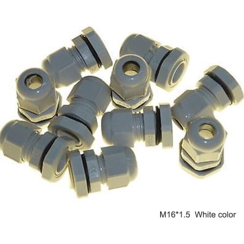100pcs x 16 MM Compression Cable Glands Grey Waterproof IP68 M16 TRS Stuffing