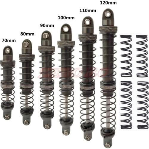 4PCS Rock Crawler METAL OIL SUSPENSION SHOCKS ABSORBER 70MM 80MM 90MM 100MM 110MM 120MM For SCX10 D90 WRAITH TRX4 90046 Cherokee