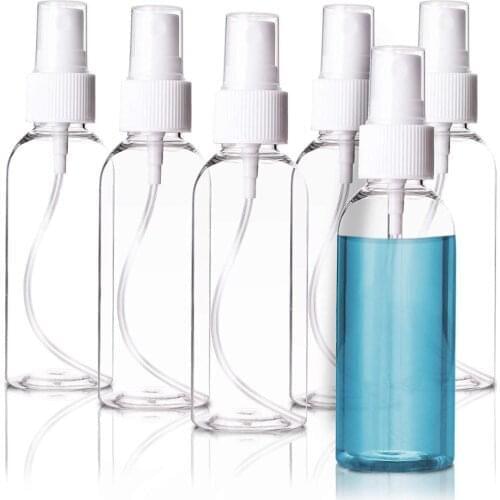Free Shipping 2oz 60ml Clear White Spray Bottles with Fine Mist Sprayer & Pump Spray Cap