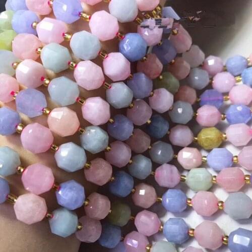 Loose beads morganite SQUARE faceted 6mm for DIY jewelry making FPPJ wholesale beads nature gem stone