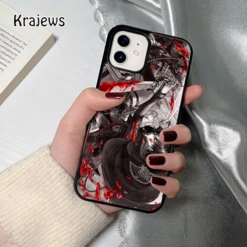 Krajews Attack on Titan Eren Jaeger coque Phone Case for iPhone 12 mini 5 6S 7 8 PLUS X XS XR 11 PRO MAX SE 2020 Cover Shell