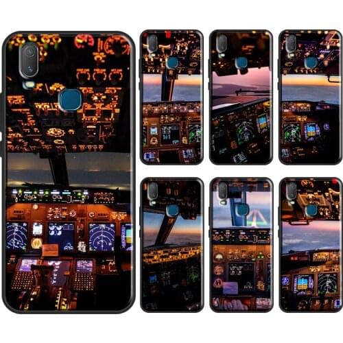 Cool Aircraft Airplane Cockpit Case For Vivo V17 Neo V20 SE Y1S Y12 Y17 Y30 Y50 Y70 S1 Y91C Y20 S Y11 2019 Back Cover