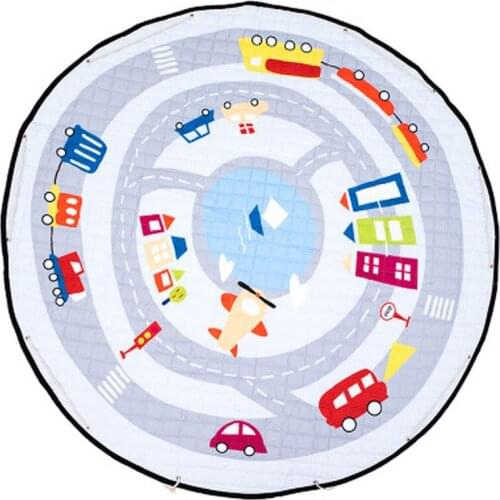 150cm Baby Soft Play Mat Game Blanket Pad Kids Carpet Climb Mat Crawling Mat Sundries Pouch Toys Storage Bag Birthday Present