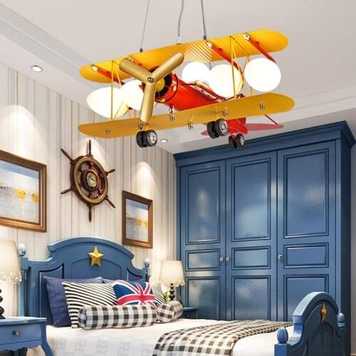 DIY Acrylic Airplane LED pendant Light Modern Kids Bedroom decorative home indoor lighting