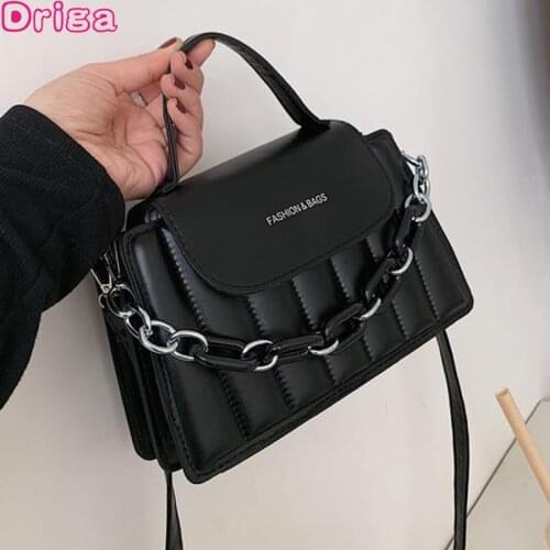Driga Elegant Female Handbags Square Crossbody Bags 2021 Fashion New Chain Shoulder Bags High Quality Pu Vertical Elegant Bags