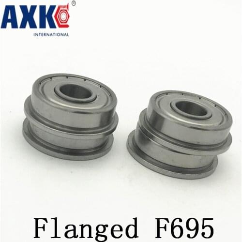 Axk F695zz Flange Bearing 5x13x4 Mm Abec-1 ( 10 Pcs ) Flanged F695 Z Z Ball Bearings F619/5zz