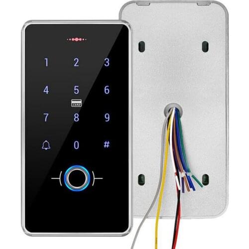 IP68 Waterproof Outdoor 13.56MHz Biometrics Touch Keypad Fingerprint Recognition Device Smart Door Lock Access Control System