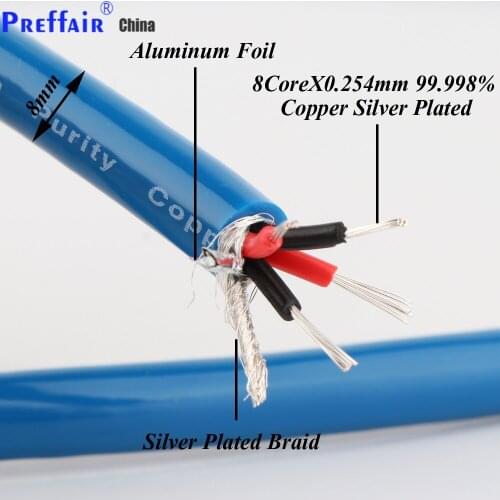 Preffair X404 high Purity Copper with silver plated RCA Interconnect Cable balance signal wire ,audio video line XLR extend wire