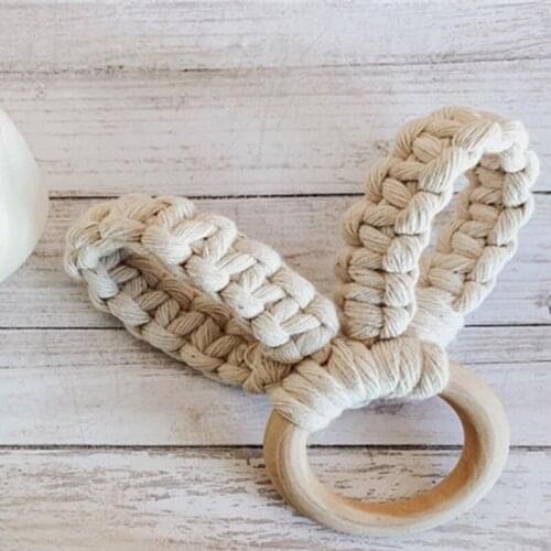 Macrame Bohemian Napkin Holders Knitted Cute Ear napking rings Christmas Napkin Holder Set