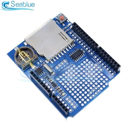 DS1307 Data Logger Module Logging Recorder Shield V1.0 RTC Real Time Clock For Arduino UNO SD Card DC 3.3V