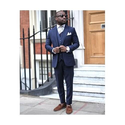 2020 Mens Casual Suit 3 Piece Tailored Slim Fit Blazer Pants Vest for Men Handsome Mens Clothes Set Groom Wedding Tuxedo