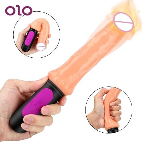 Heating Vibrator Sex Toy for Woman Realistic Dildo G Spot Vagina Anus Stimulation Bend Soft Huge Penis 7 Speed Adult Products