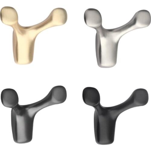 Nordic Style Zinc Alloy Wall-mounted Horn Hook Clothes Robe Coat Hanger Rack Towel Rack Wall Hook Household Storage Supplies