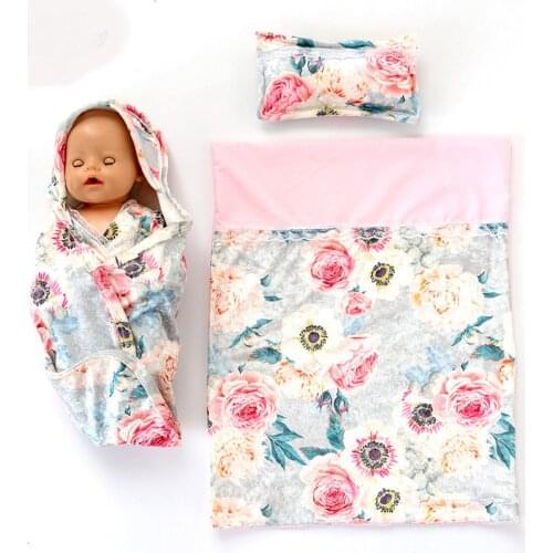 New Sleep Package+Dress Fit 17 inch 43cm Rompers Doll Clothes Born Baby Doll Clothes Suit For Baby Birthday Festival Gift