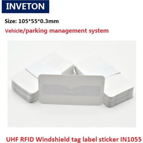 Sticker paper uhf rfid windshield tag EPC Class 1 Gen2 parking systems rfid label read/write long range for car windscreen
