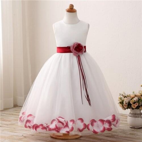 Christmas Santa Dress For Girl New Years Dress Girl Xmas Party Dress Xmas Gifts 4-10Y Christmas Costumes Red Clothing Free band