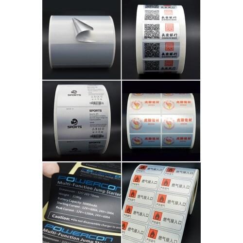 Custom 3D print logo bar code stickers label tags and laser security stickers