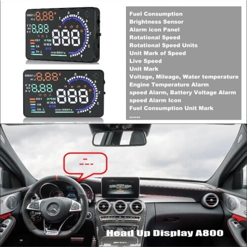 For Mercedes Benz C C63 MB W202 W203 W204 W205 - Reflect to windshield cars Safety driving HUD head up display screen projector