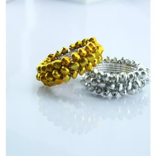 Free shipping jingle bell wedding napkin ring wholesale decoration napkin holder12pcs