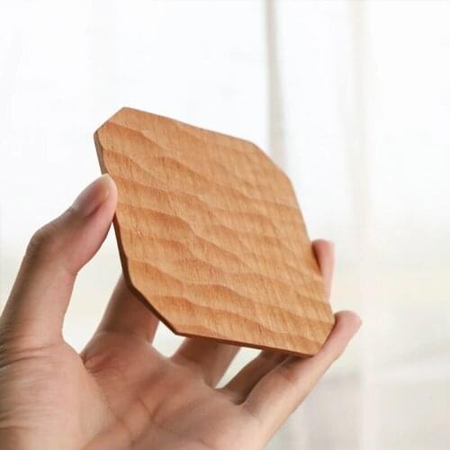 Cherry Wood Tea Coffee Cup Pad Square Wooden Coasters Durable Heat Resistant Drink Mat