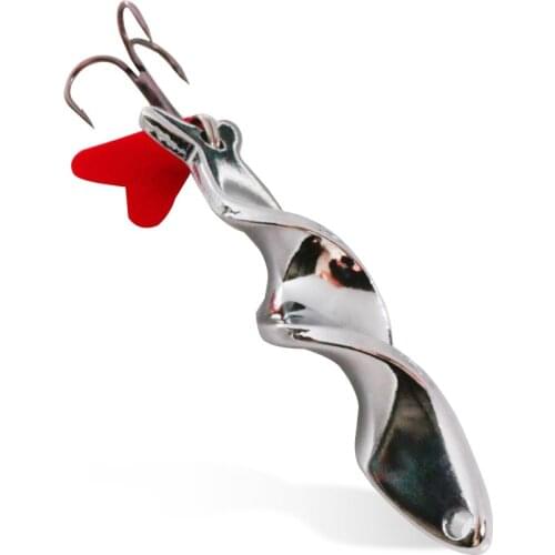 1PCS 10g 14g 21g 28g Rotating Metal Spinner Spoon Fishing Lure Hard Baits For Trout Pike Pesca Peche Treble Hook Tackle