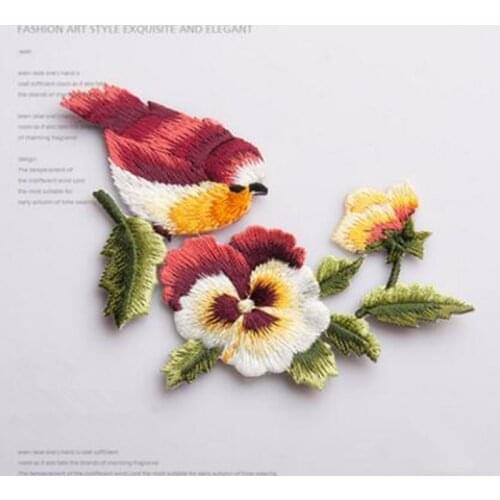 1pcs Birds Patch Ironing Stickers Patches For Clothing Wedding Dresses DIY Decoration Accessory