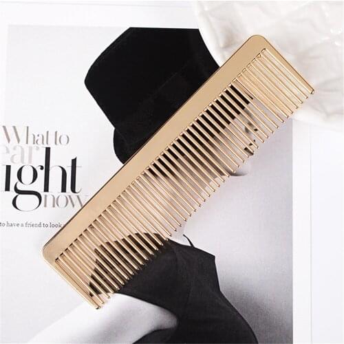1pcs Nordic Style Gold Retro Metal Comb Hair Comb Professional Hairdressing Comb Hair Comb