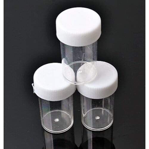 10pcs plastic Portable Cosmetic Empty Jar Pot Box Makeup Nail Art Bead Storage Container Round Bottle Transparent Cream