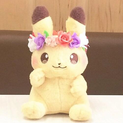 Pokemon anime game 2pcs Pikachu&Eievuis Easter Eevee Plush Doll Stuffed Toy Limited Plush Doll Toy