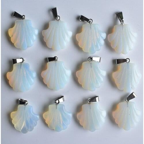 2020 new fashion opal stone carved flower charms pendants for jewelry marking 12pcs/lot Wholesale free shipping
