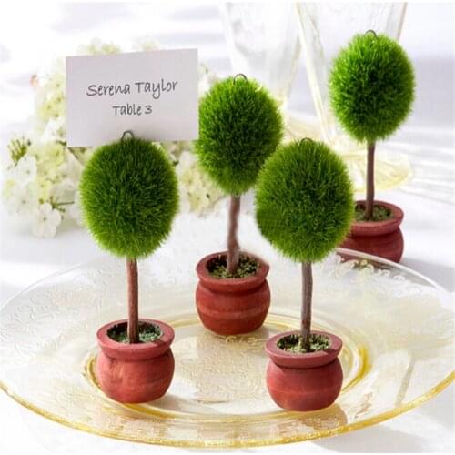 24pcs/lot Wedding Favor Topiary Tree Photo and Place Card Holder Wedding Table Decoration