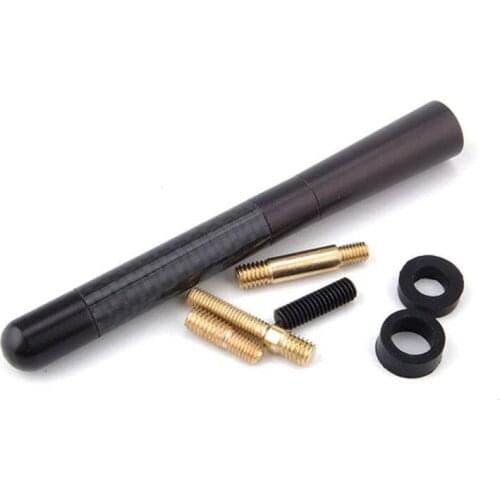 4.7" Universal Car Carbon Fiber Screw FM/AM Radio Car 120mm Antenna Screws Black Fit for Chrysler VW Ford F150