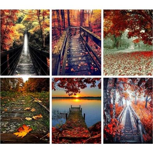 5D Diy Diamond Painting Autumn Full Square/round Mosaic Landscape Diamond Embroidery Sale Rhinestones Arts Home Decoration Gifts