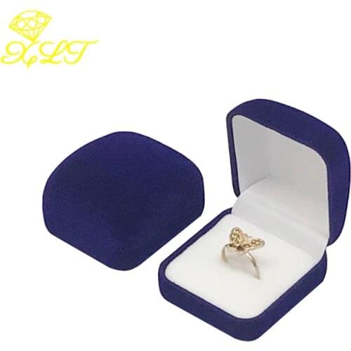 Velvet Ring Box Jewelry Display Storage Box Wedding Ring Box Jewelry Organizer Display Box For Ring Earring Brooch Curved Box