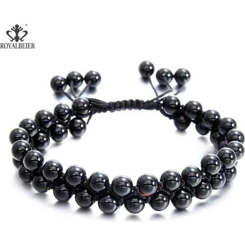 New Arrive Colorful Natural Stone Bracelet Lucky Round Beaded Chakra Crystal Bracelet Handmade Reiki Healing Balancing Bracelet