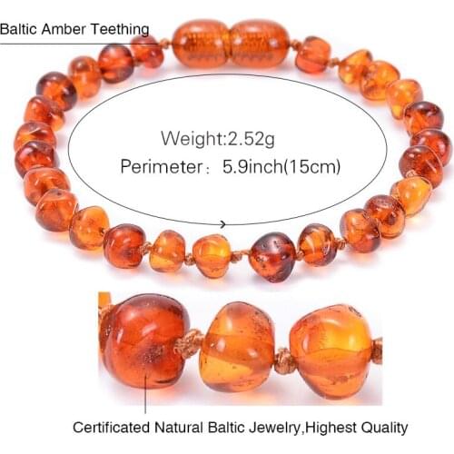 Natural Raw Baby Teeth Wristband Baltic Bracelet Kids Jewelry Beads Bracelet Fussiness Reduce Teething Christmas Gifts